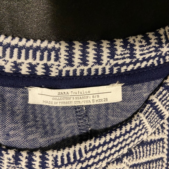 Zara, Cute dress. Size small, Navy blue & white, Mini length. - Picture 2 of 5